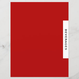Lámina Divisor de Recetas Bebidas Rojo Negro y Blanco