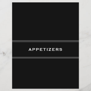 Lámina Divisor de recetas Blanco y negro Aperitivos