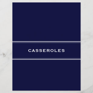 Lámina Divisor de recetas Casseroles Marina Azul