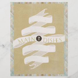 Lámina Divisor De Recetas De Swirl De Vainilla (Dos Palab