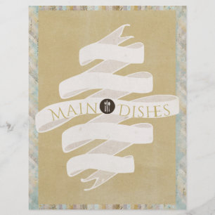 Lámina Divisor De Recetas De Swirl De Vainilla (Dos Palab