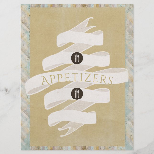 Lámina Divisor De Recetas De Swirl De Vainilla (Una Palab (Anverso)