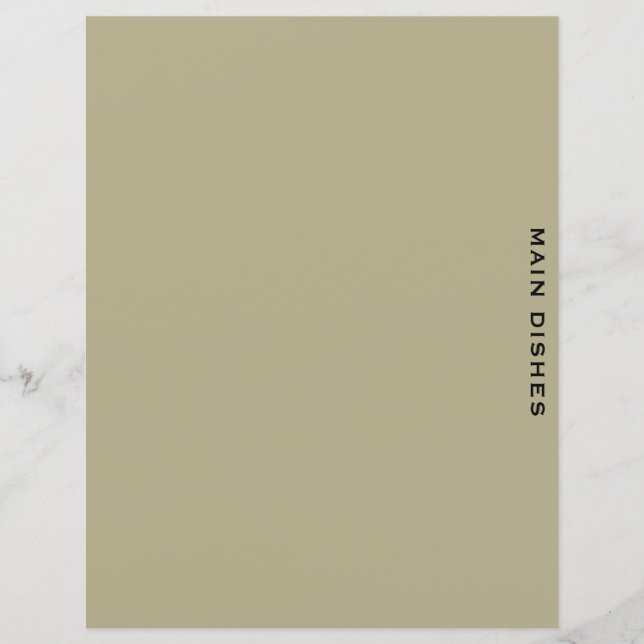 Lámina Divisor de recetas | Masaje y negro | Principales  (Anverso)