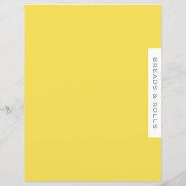 Lámina Divisor de recetas | Panes y rollos | Amarillo sen