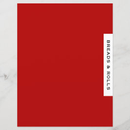 Lámina Divisor de recetas | Panes y rollos | Blanco negro