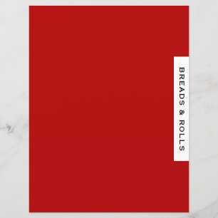 Lámina Divisor de recetas   Panes y rollos   Blanco negro