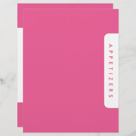 Lámina Divisor de recetas para galas / Aperitivos / Perso