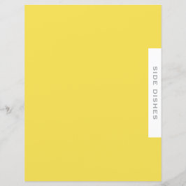 Lámina Divisor de recetas | Platos secundarios | Amarillo