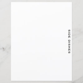 Lámina Divisor de recetas | Platos secundarios | Blanco s