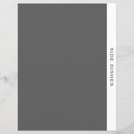 Lámina Divisor de recetas | Platos secundarios | Gris y b