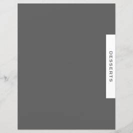 Lámina Divisor de recetas | Postres | Gris y blanco