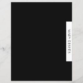 Lámina Divisor de recetas | Principales platos | Blanco y