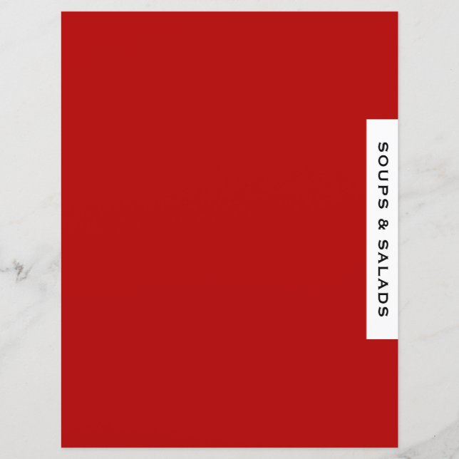 Lámina Divisor de recetas | Sopas y ensaladas | Blanco ne (Anverso)