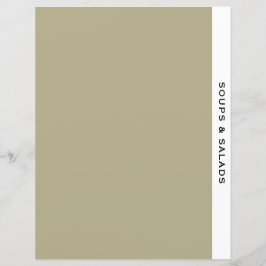 Lámina Divisor de recetas | Sopas y ensaladas | Blanco ne