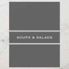Lámina Divisor de recetas | Sopas y ensaladas | Gris