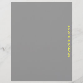 Lámina Divisor de recetas | Sopas y ensaladas | Gris y Am