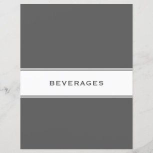 Lámina Divisor de sujeto de receta   Bebidas   Gris y bla