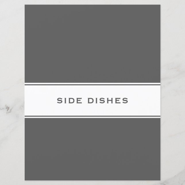 Lámina Divisor de sujeto de receta | Dish lateral | Gris  (Anverso)