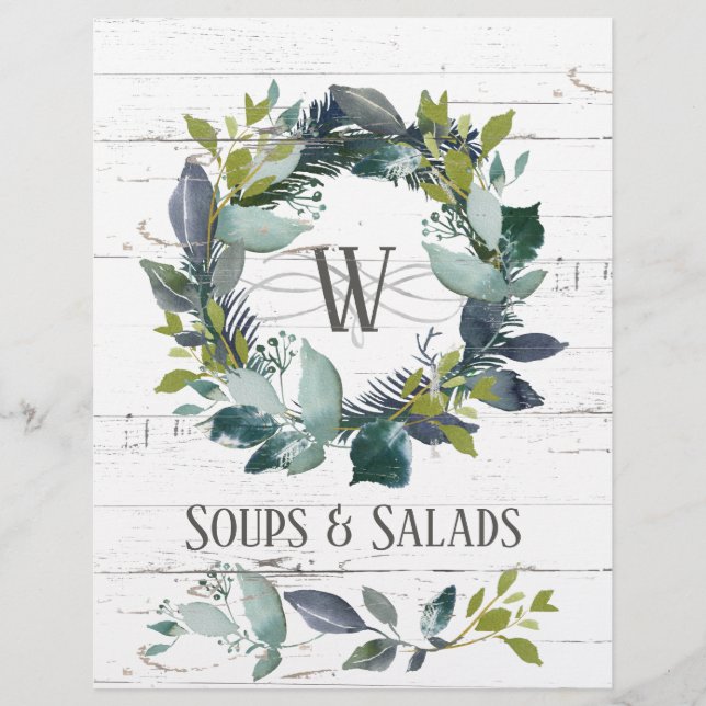 Lámina Divisor organizador de recetas de Wreath de vegeta (Anverso)