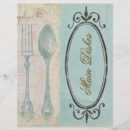 Lámina Divisores de recetas de letras antiguas