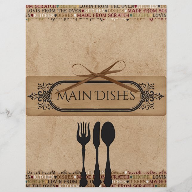 Lámina Divisores de Recetas Hechas desde Cero (Anverso)