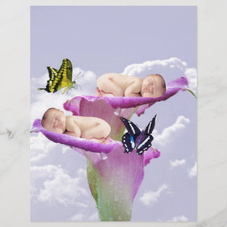 Lámina Doble alegría con invitación a la fiesta de gemelo