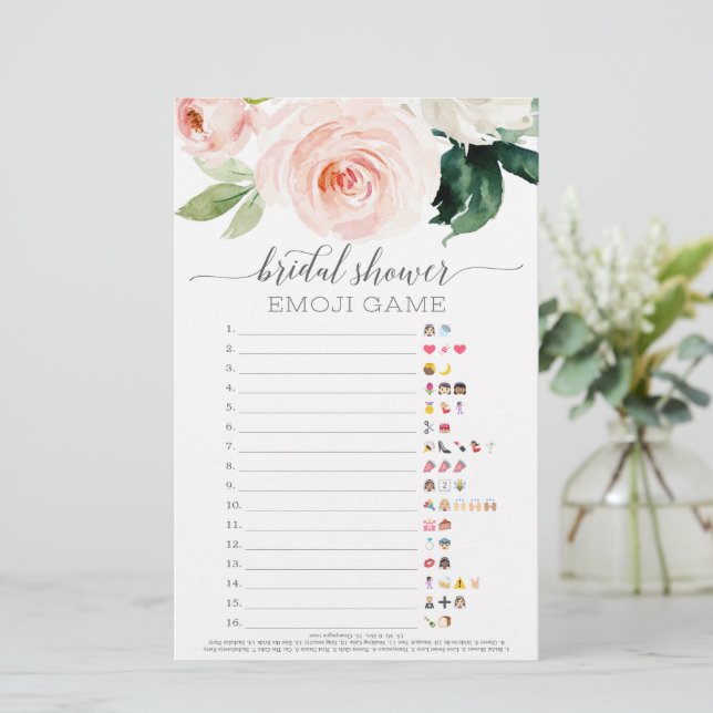 Lámina Doble cara Bridal Shower Games Flushing Blooms (Anverso de pie)