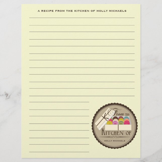 Lámina Docenas de Macarons franceses (Anverso)