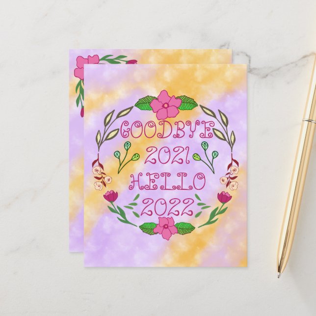 LÁMINA DOCUMENTO DE ESTACIONERÍA DE GOODBYE 20XX HELLO 20 (Anverso/Reverso In Situ)
