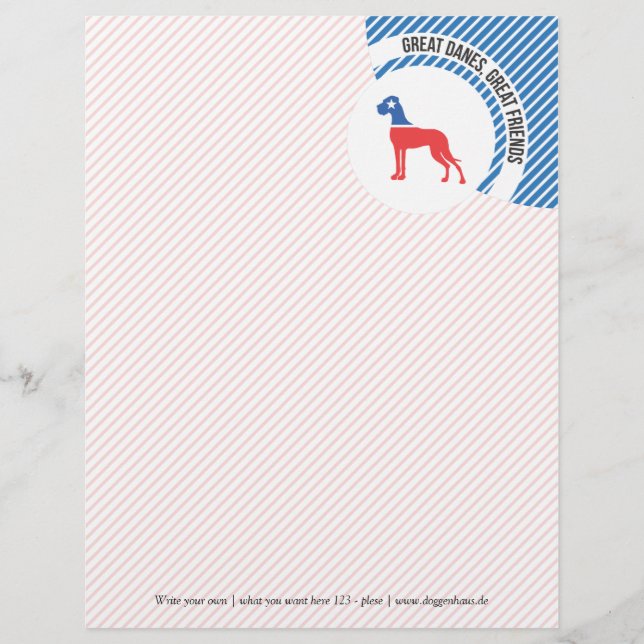 Lámina Dogo de Burdeos Estrella Azul Rojo (Anverso)