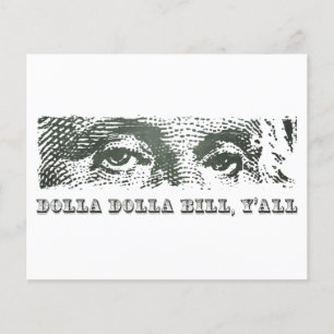 Lámina Dolla Bill Yall George Washington Dollar Mon
