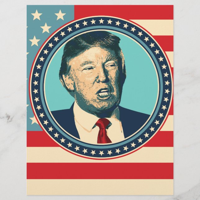 Lámina donald trump para presidente (Anverso)