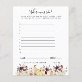 Lámina Dónde estaba | Juego Baby Shower