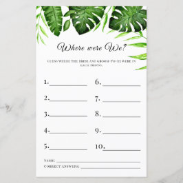 Lámina ¿Dónde estábamos los juegos de ducha de novia?