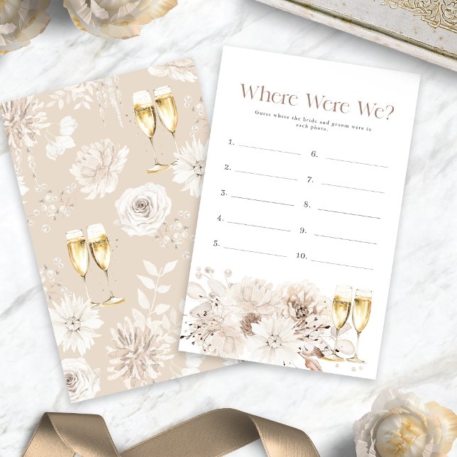 Lámina Dónde estábamos los partidos (Pearls and Prosecco Where Were We Game
)