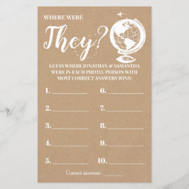 Lámina Dónde estaban las duchas rústicas de juego bilingü