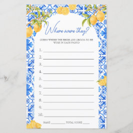 Lámina ¿Dónde estaban los juegos de ducha de novia?