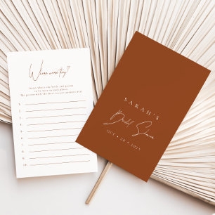 Lámina Dónde Estaban Los Terracotta Bridal Shower Game