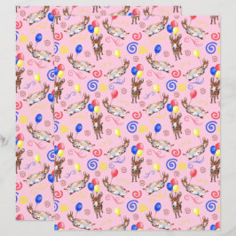 Lámina Donkey Scrapbook Paper in Pink
