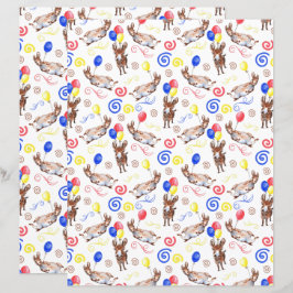 Lámina Donkey Scrapbook Paper in White