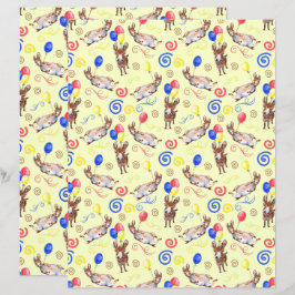 Lámina Donkey Scrapbook Paper in Yellow