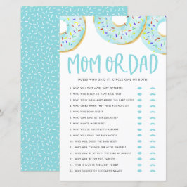 Lámina Donuts azules adivinan quién es el juego de Baby S