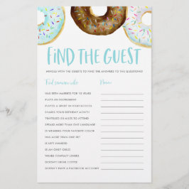 Lámina Donuts azules y de chocolate encuentran el juego d