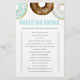 Lámina Donuts azules y de chocolate prefieren a mamá juga