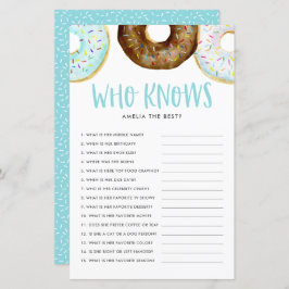 Lámina Donuts azules y de chocolate que conocen mejor a m