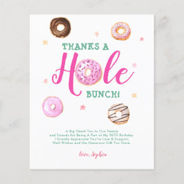 Lámina Donuts de presupuesto Gracias a un paquete de hoyo