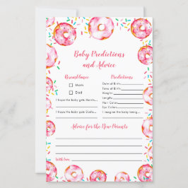 Lámina Donuts Diapers Baby Predictions Advice Game