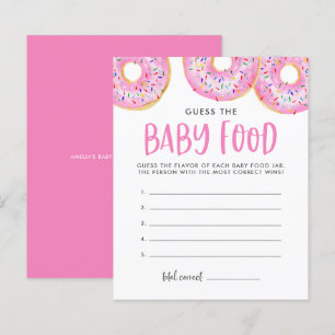 Lámina Donuts rosados adivinan el juego de Baby Shower de
