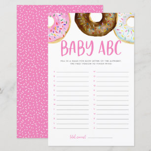 Lámina Donuts rosados y chocolate en Baby Shower