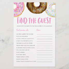 Lámina Donuts rosados y de chocolate encuentran el juego